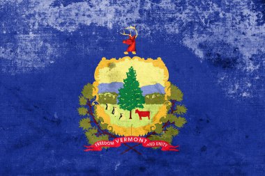 Vintage ve eski bir görünüm ile Vermont devletin bayrağı