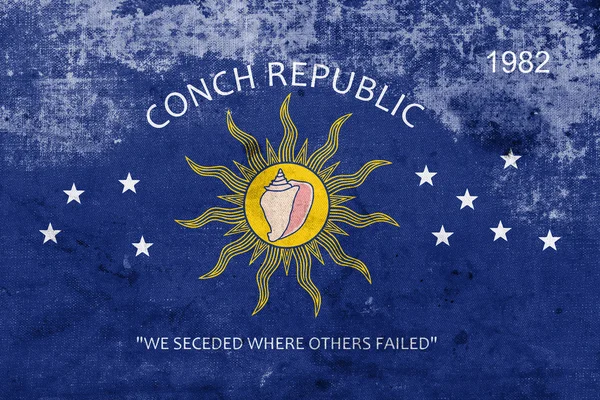 Flaga Republiki Conch (Key West, Floryda), z rocznika i stary wygląd — Zdjęcie stockowe