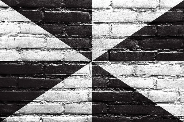 리스본, 벽돌 벽에 그려진의 국기 — 스톡 사진