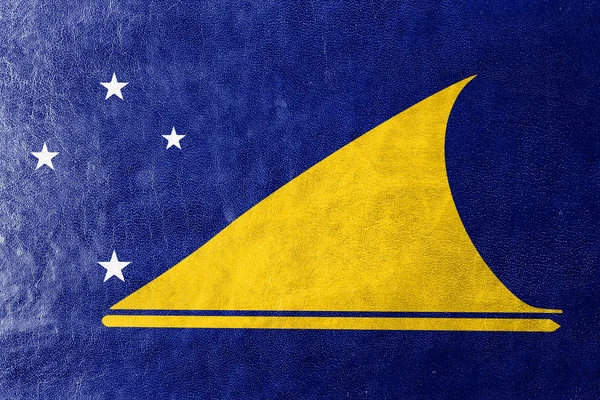 Σημαία του Τοκελάου, ζωγραφισμένο από τη δερμάτινη υφή — Φωτογραφία Αρχείου