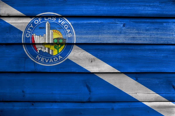 Bandera de Las Vegas, Nevada, pintada sobre fondo de madera vieja —  Fotos de Stock