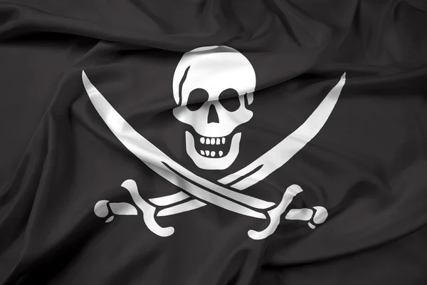 Розмахуючи Calico пірат Джек прапор — стокове фото