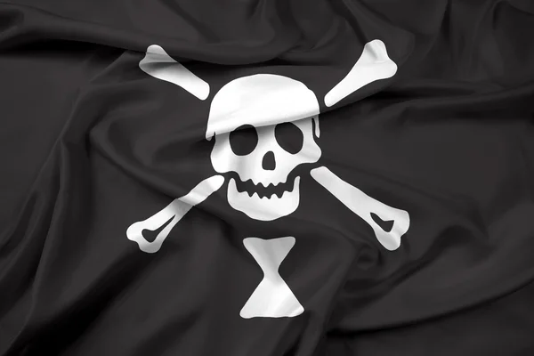 Emanuel Wynn piraat vlag zwaaien — Stockfoto