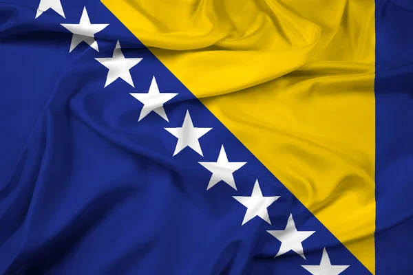 Waving Flag of Bosnia and Herzegovina — Stock Photo, Image