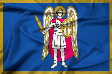 Kiev bayrağı sallayarak