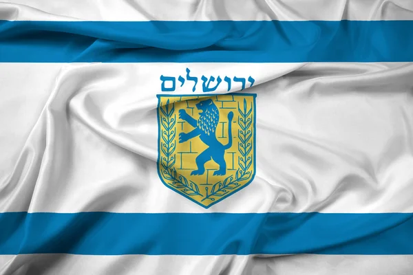 Bandera ondeante de Jerusalén —  Fotos de Stock