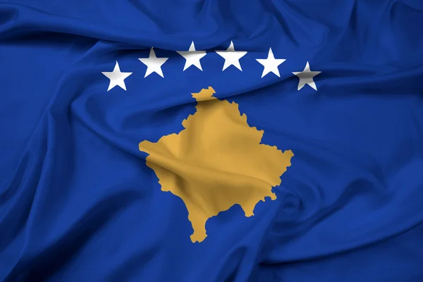 Sventolando bandiera di kosovo — Foto Stock
