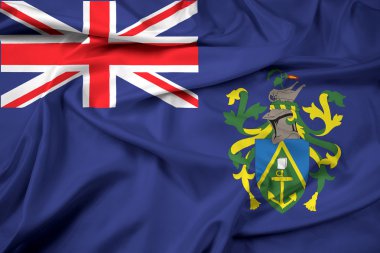 Pitcairn Adaları bayrağı sallayarak