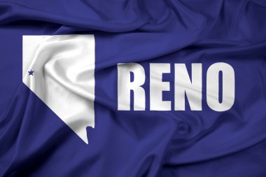 Reno, Nevada bayrağı sallayarak