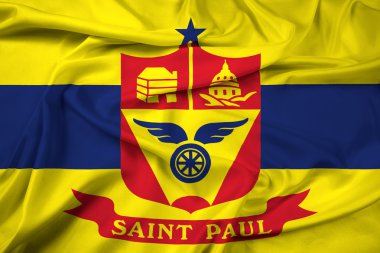 Saint Paul, Minnesota bayrağı sallayarak