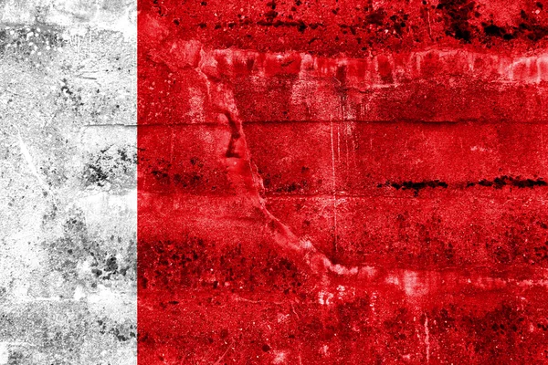 Flag of Dubai, painted on dirty wall. Vintage and old look. Stock Picture