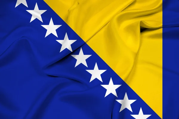 Waving Flag of Bosnia and Herzegovina — Stock Photo, Image