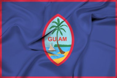 Guam bayrağı sallayarak