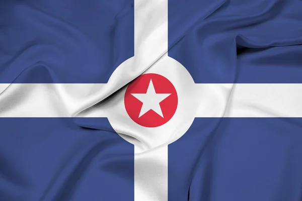 Zwaaien vlag van Indianapolis (Indiana) — Stockfoto