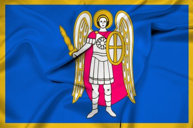 Kiev bayrağı sallayarak