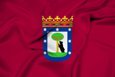 Madrid bayrağı sallayarak