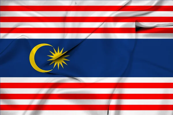 Drapeau ondulé de Kuala Lumpur — Photo