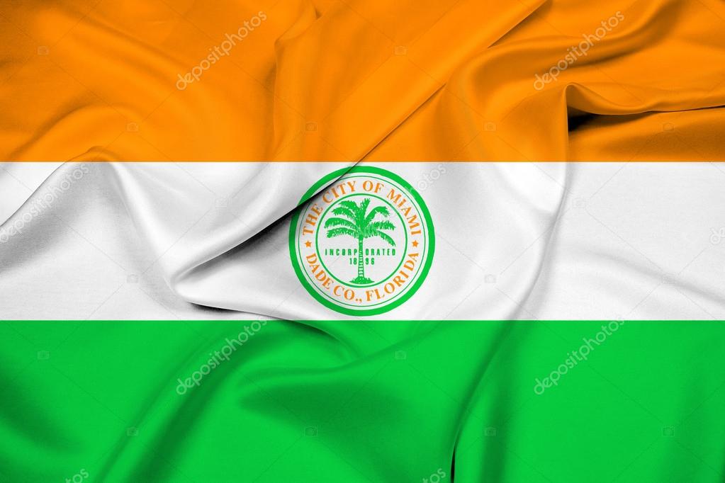 Waving Flag of Miami, Florida — Stock Photo © PromesaStudio 109162550