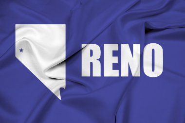 Reno, Nevada bayrağı sallayarak