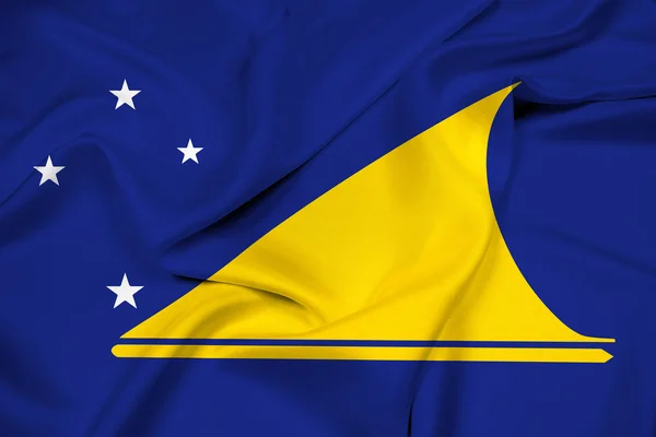 Tokelau bayrağı sallayarak — Stok fotoğraf