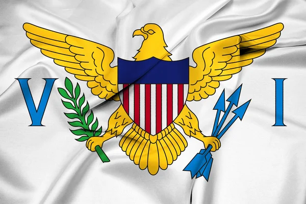 Machać Flaga Wysp Dziewiczych Stanów Zjednoczonych — Zdjęcie stockowe