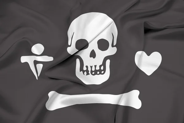 Ondeando bandera del pirata del capó de Stede —  Fotos de Stock