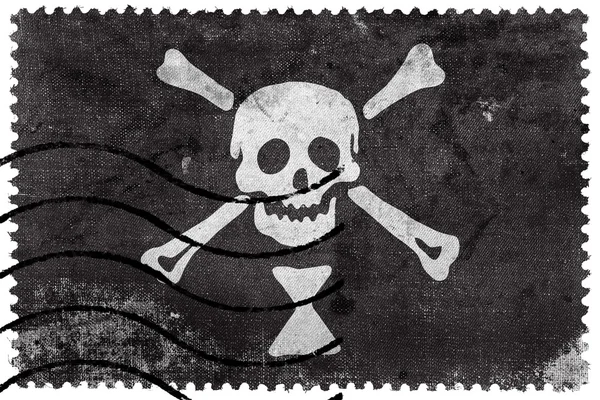 Emanuel Wynn pirat flagga, gamla frimärke — Stockfoto