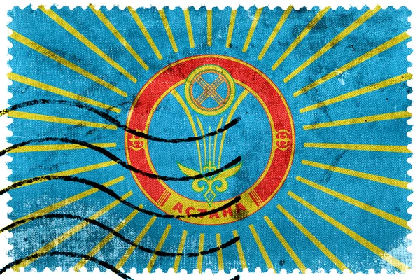 Флаг Астаны, старая почтовая марка — стоковое фото