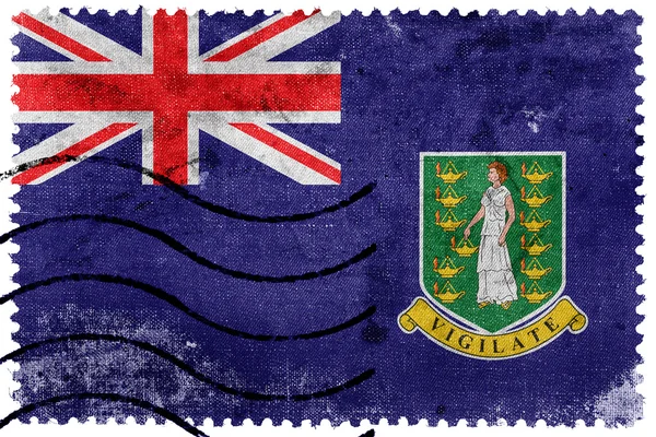 Flag of British Virgin Islands, old postage stamp — Stock Photo, Image