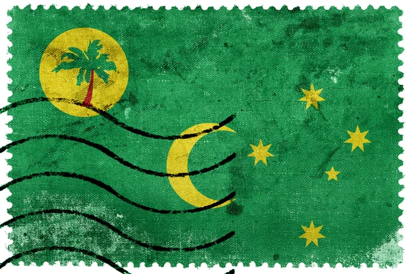 Bandera de Islas Cocos, sello postal antiguo —  Fotos de Stock