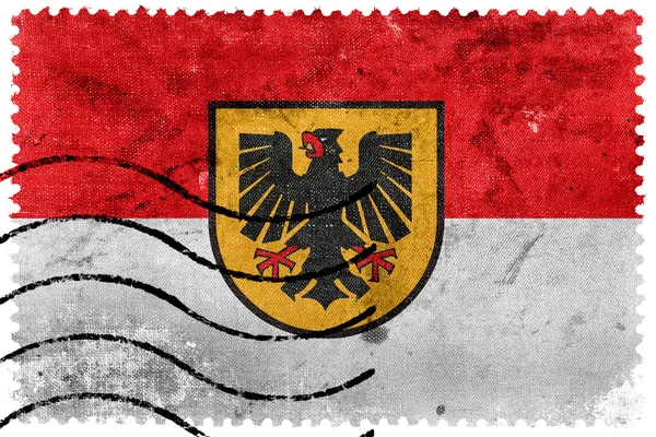 Vlag van Dortmund, oude postzegel — Stockfoto