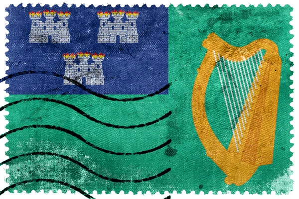 Flagga Dublin, gamla frimärke — Stockfoto