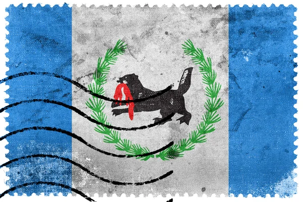 Σημαία της περιφέρειας Ιρκούτσκ, παλιά γραμματόσημο — Φωτογραφία Αρχείου