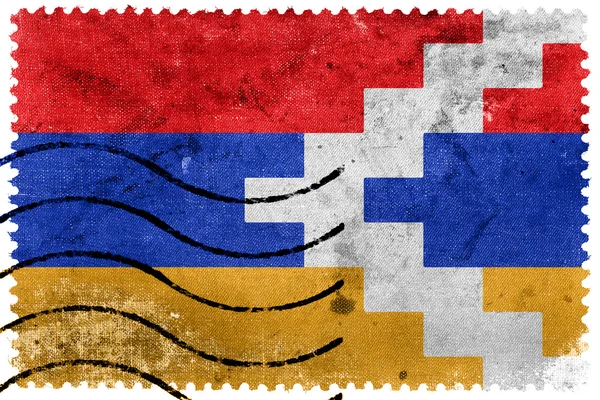 Vlag van Nagorno Karabakh, oude postzegel — Stockfoto