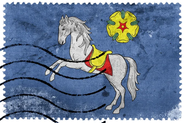 Bandera de Ostrava, sello postal antiguo — Foto de Stock