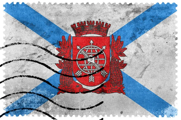 Флаг Рио-де-Жанейро, старая почтовая марка — стоковое фото