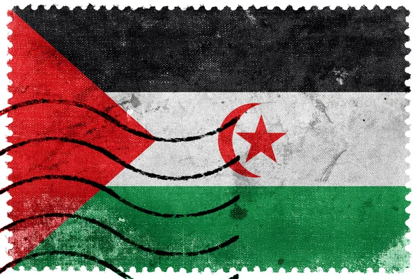 Flagge der Arabischen Demokratischen Republik Sahrawi, alte Briefmarke — Stockfoto