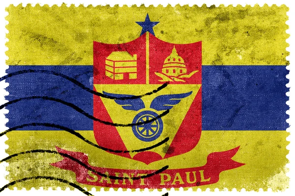 Флаг Сент-Пола, Миннесота, старая почтовая марка — стоковое фото