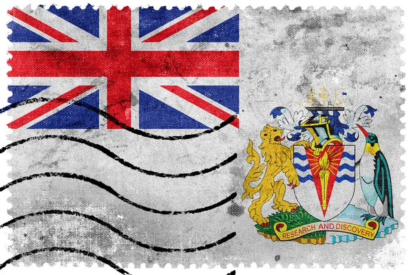 Drapeau du Territoire antarctique britannique, timbre-poste ancien — Photo
