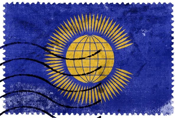 Прапор Співдружності Націй, старі поштова марка — стокове фото