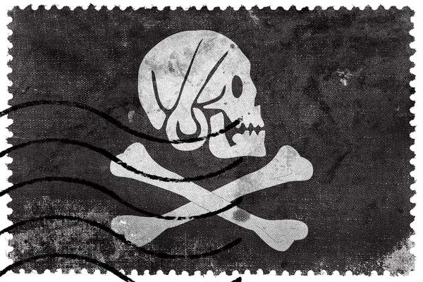 Henry Every Pirate Flag, viejo sello postal —  Fotos de Stock