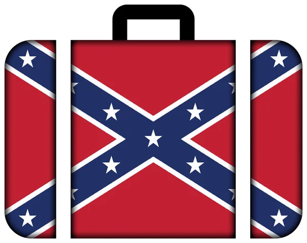 Bandera Confederada. Icono de maleta, viaje y concepto de transporte —  Fotos de Stock