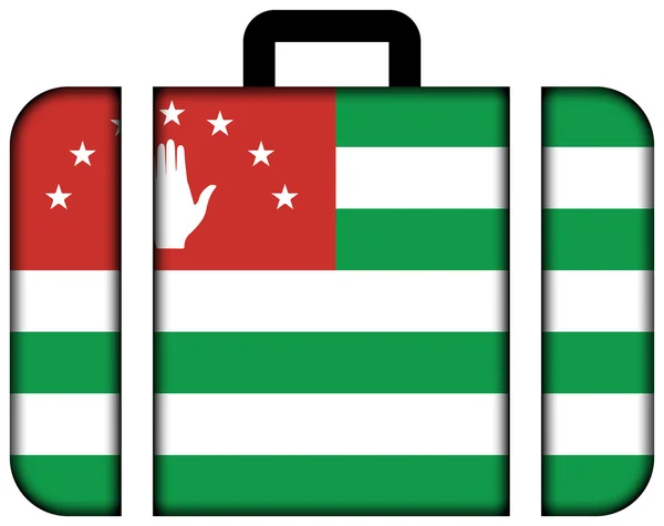 Flag of Abkhazia. Suitcase icon, travel and transportation concept — Zdjęcie stockowe