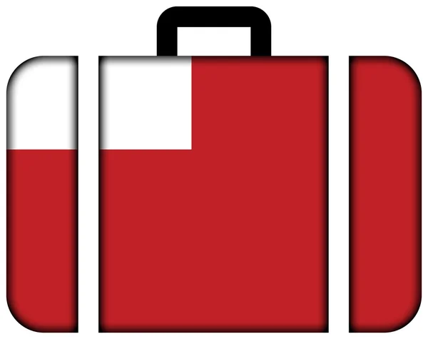 Bandiera di Abu Dhabi. Icona della valigia, concetto di viaggio e trasporto — Foto Stock