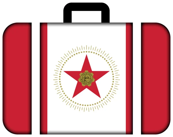 Flag of Birmingham, Alabama. Suitcase icon, travel and transportation concept — Stock Photo, Image