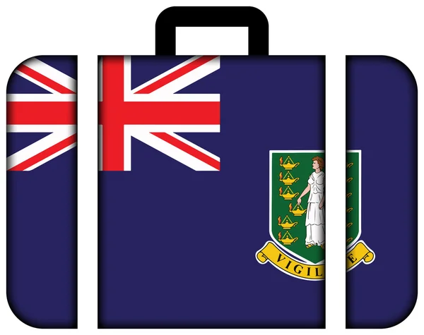 Flag of British Virgin Islands. Suitcase icon, travel and transportation concept — Stock Photo, Image