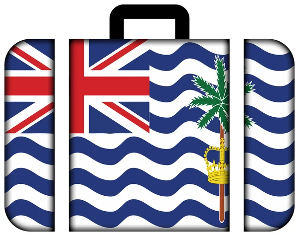 Flag of British Indian Ocean Territory. Suitcase icon, travel and transportation concept — Stock Photo, Image