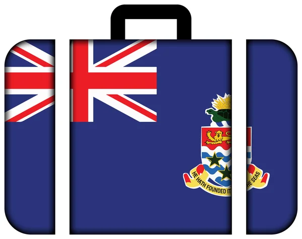 Flag of Cayman Islands. Suitcase icon, travel and transportation concept — Stock Photo, Image
