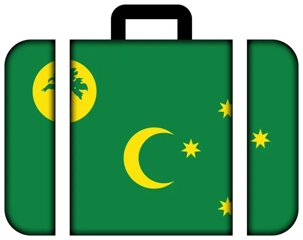 Vlag van Cocos Islands. Koffer icoon, reis-en transport concept — Stockfoto