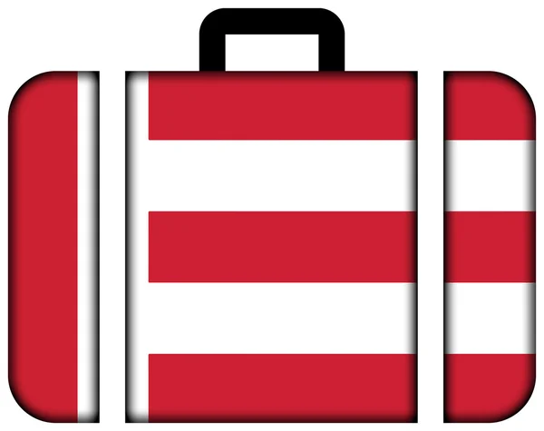 Bandiera di Eindhoven. Icona della valigia, concetto di viaggio e trasporto — Foto Stock